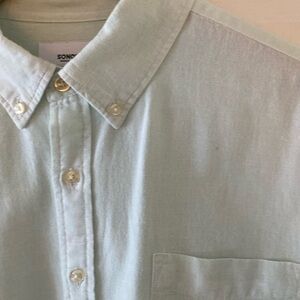 Sonoma short-sleeved casual light green button down shirt Sz XL